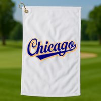 Script Chicago Logo Golf Towel
