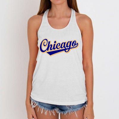 Script Chicago Logo Women's Knotted Racerback Tank