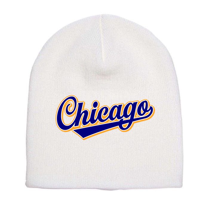 Script Chicago Logo Short Acrylic Beanie