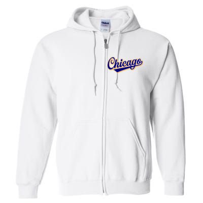 Script Chicago Logo Full Zip Hoodie