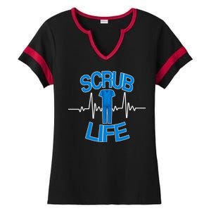 Scrub Life Ladies Halftime Notch Neck Tee