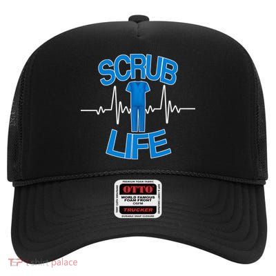 Scrub Life High Crown Mesh Back Trucker Hat