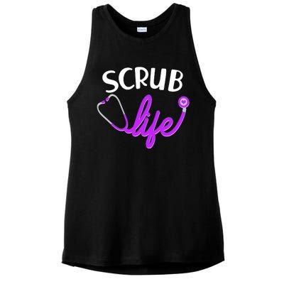 Scrub Life Stethoscope  Ladies PosiCharge Tri-Blend Wicking Tank