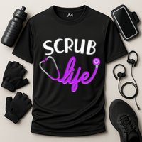 Scrub Life Stethoscope  Cooling Performance Crew T-Shirt