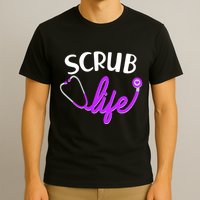 Scrub Life Stethoscope  T-Shirt