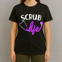 Scrub Life Stethoscope  T-Shirt