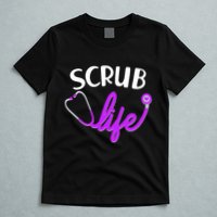 Scrub Life Stethoscope  T-Shirt
