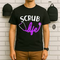 Scrub Life Stethoscope  T-Shirt