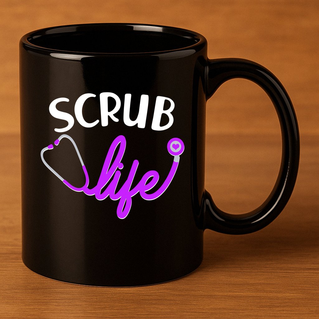 Scrub Life Stethoscope  11oz C Handle Ceramic Mug