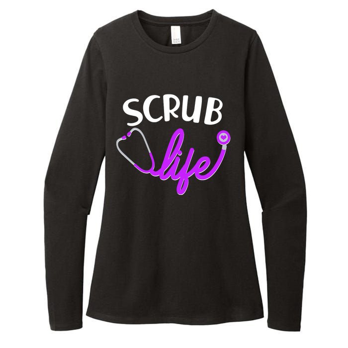 Scrub Life Stethoscope  Womens CVC Long Sleeve Shirt