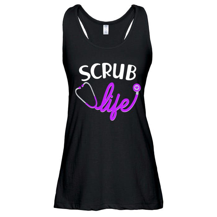 Scrub Life Stethoscope  Ladies Essential Flowy Tank