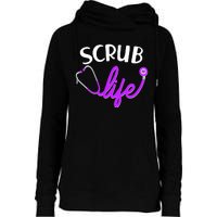 Scrub Life Stethoscope  Womens Funnel Neck Pullover Hood