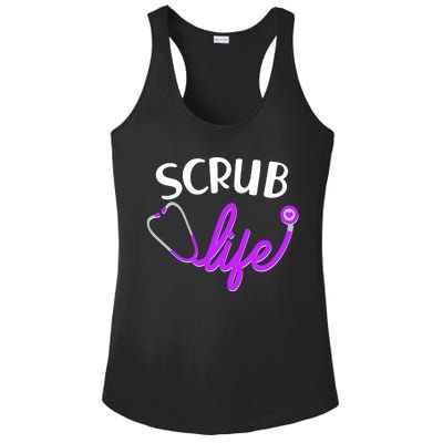 Scrub Life Stethoscope  Ladies PosiCharge Competitor Racerback Tank