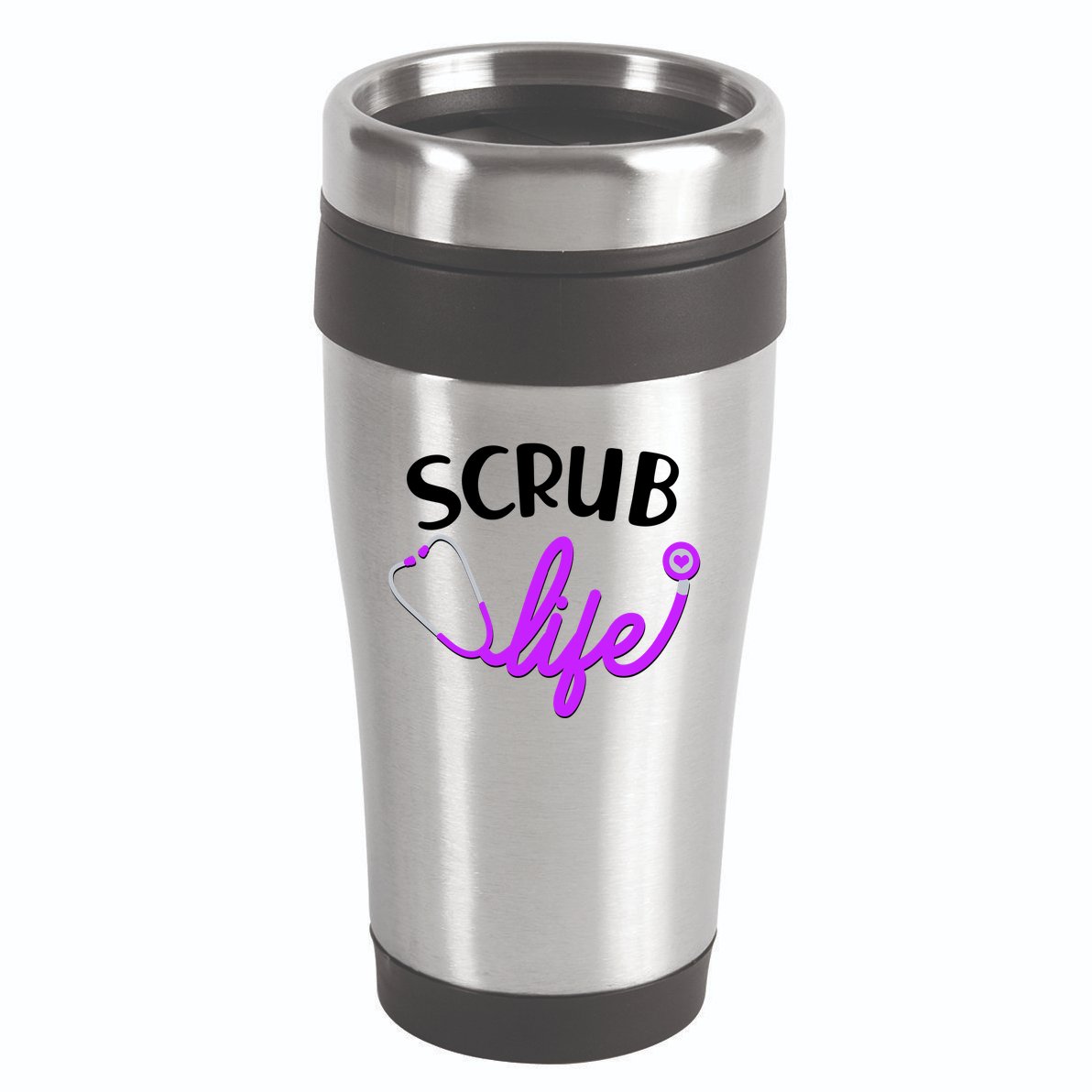 Scrub Life Stethoscope  16oz Travel Tumbler