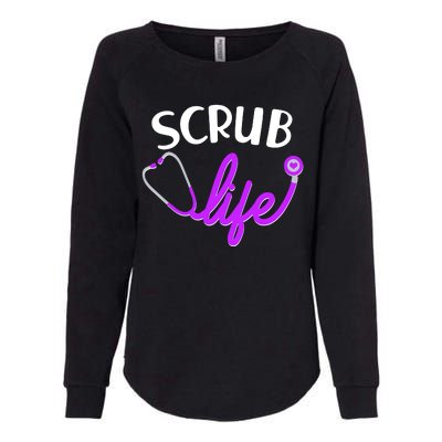 Scrub Life Stethoscope  Womens California Wash Sweatshirt