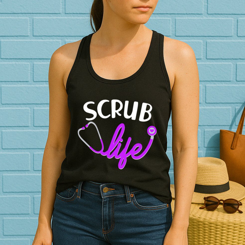 Scrub Life Stethoscope  Womens Tank Top