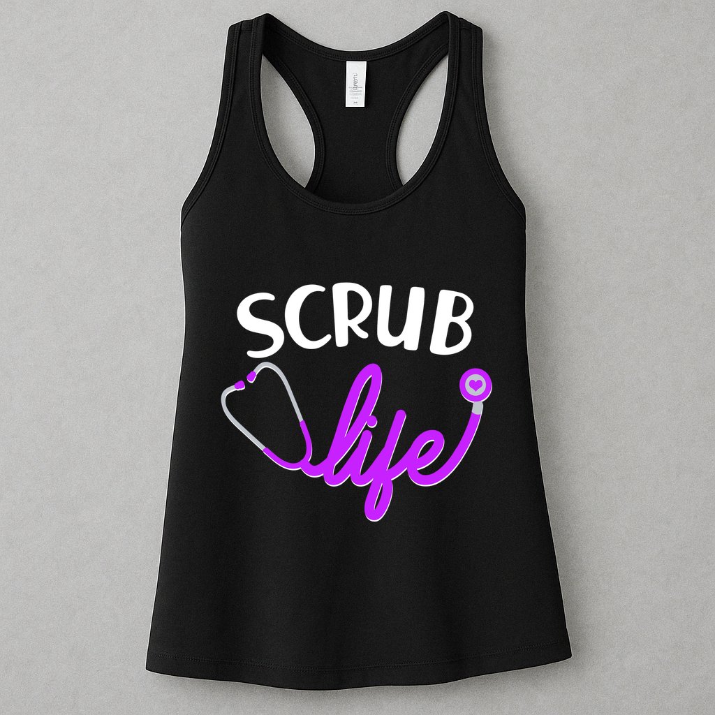 Scrub Life Stethoscope  Womens Tank Top