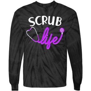 Scrub Life Stethoscope  Tie-Dye Long Sleeve Shirt