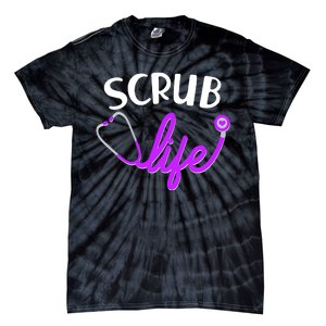 Scrub Life Stethoscope  Tie-Dye T-Shirt