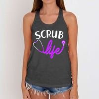 Scrub Life Stethoscope  Women's Knotted Racerback Tank