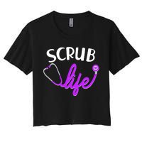 Scrub Life Stethoscope  Women's Crop Top Tee