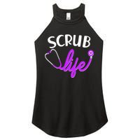 Scrub Life Stethoscope  Women's Perfect Tri Rocker Tank