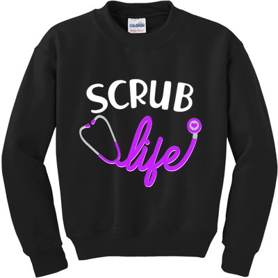 Scrub Life Stethoscope  Kids Sweatshirt