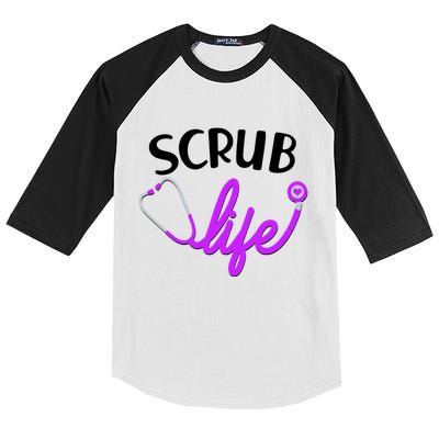 Scrub Life Stethoscope  Kids Colorblock Raglan Jersey