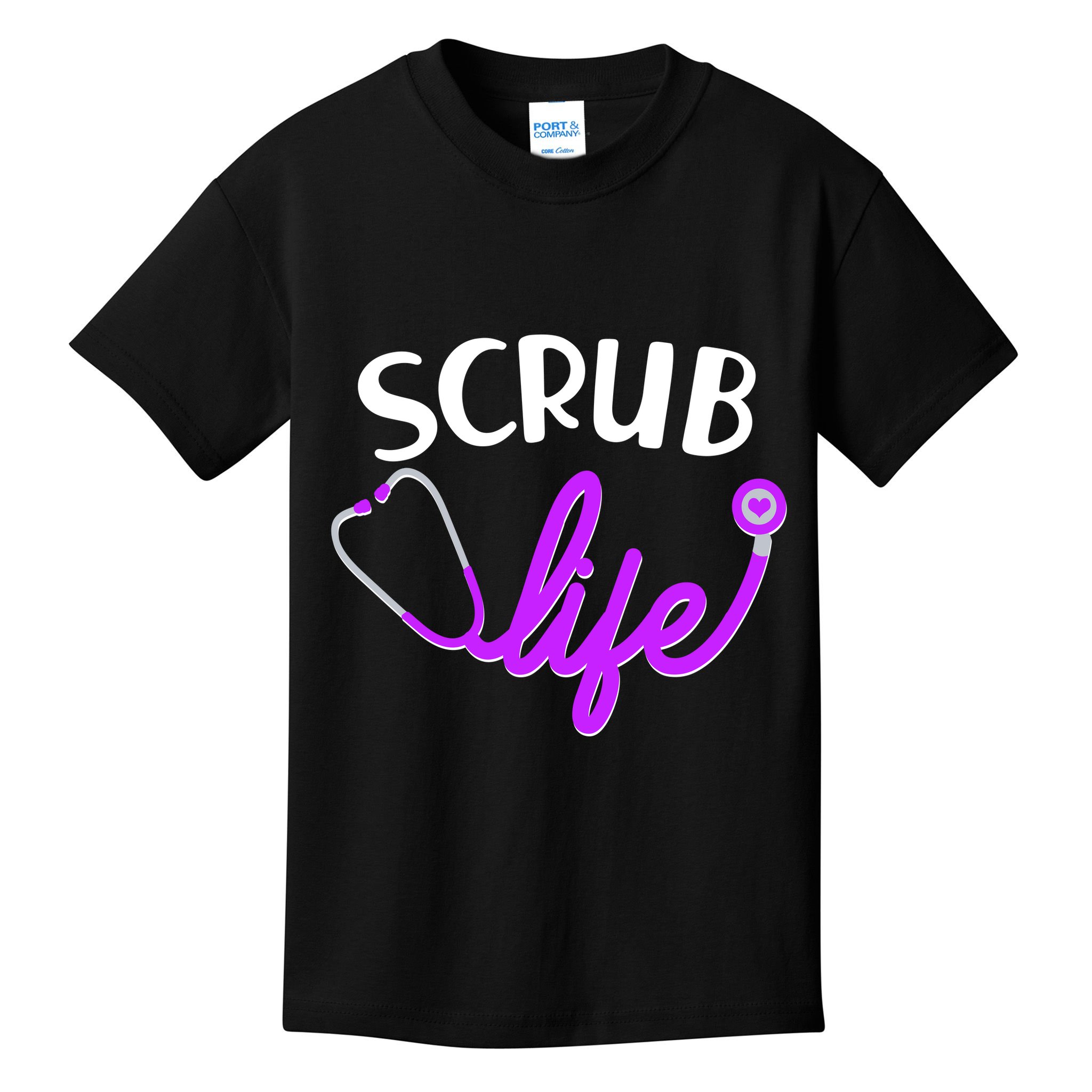 Scrub Life Stethoscope  Kids T-Shirt
