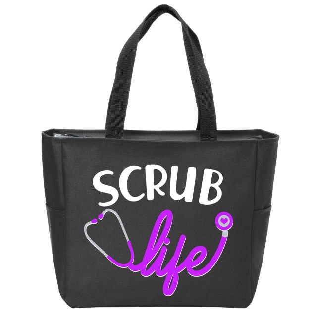 Scrub Life Stethoscope  Zip Tote Bag
