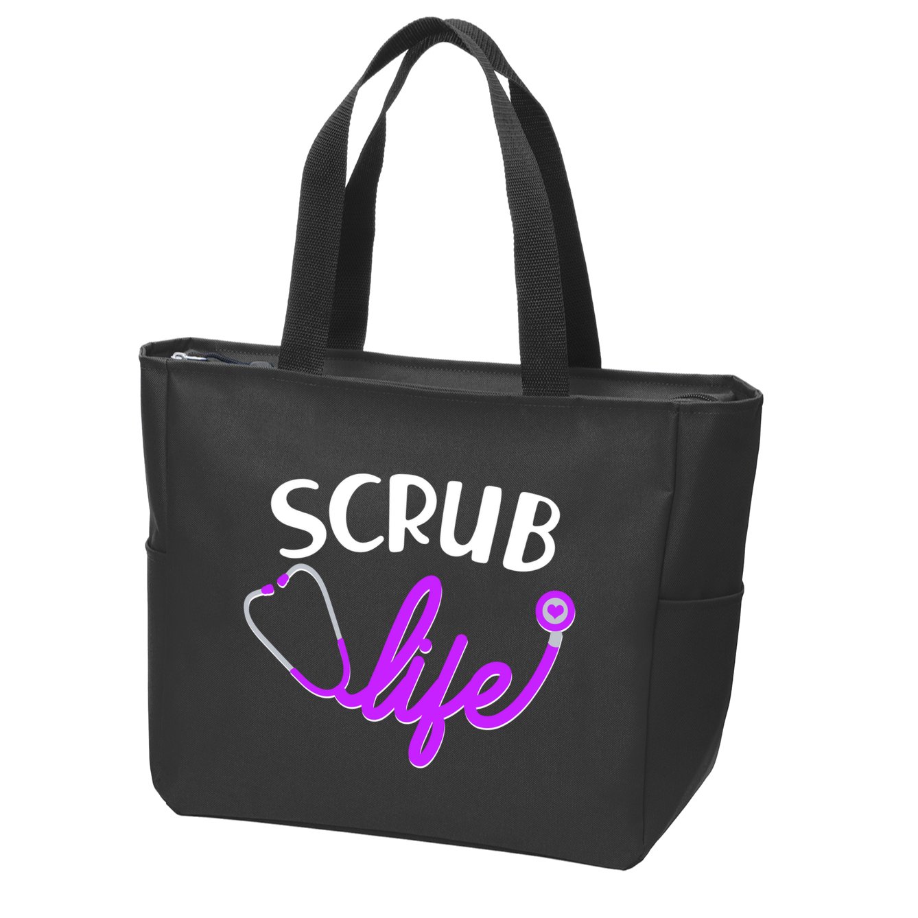 Scrub Life Stethoscope  Zip Tote Bag