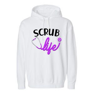 Scrub Life Stethoscope  Garment-Dyed Fleece Hoodie