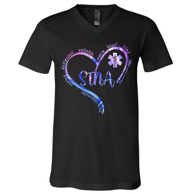 STNA Compassionate State Tested Nursing Assistant NURSE DAY V-Neck T-Shirt