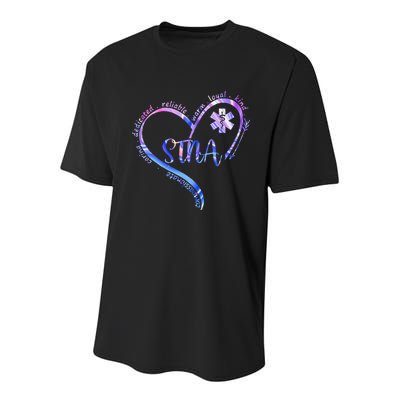 STNA Compassionate State Tested Nursing Assistant NURSE DAY Youth Performance Sprint T-Shirt