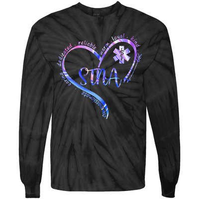 STNA Compassionate State Tested Nursing Assistant NURSE DAY Tie-Dye Long Sleeve Shirt