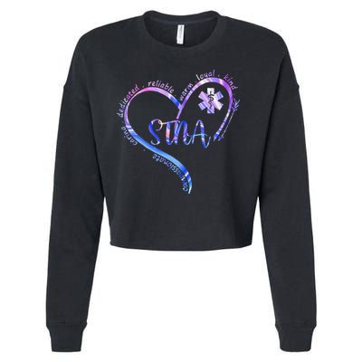 STNA Compassionate State Tested Nursing Assistant NURSE DAY Cropped Pullover Crew