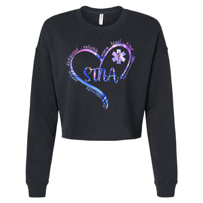 STNA Compassionate State Tested Nursing Assistant NURSE DAY Cropped Pullover Crew