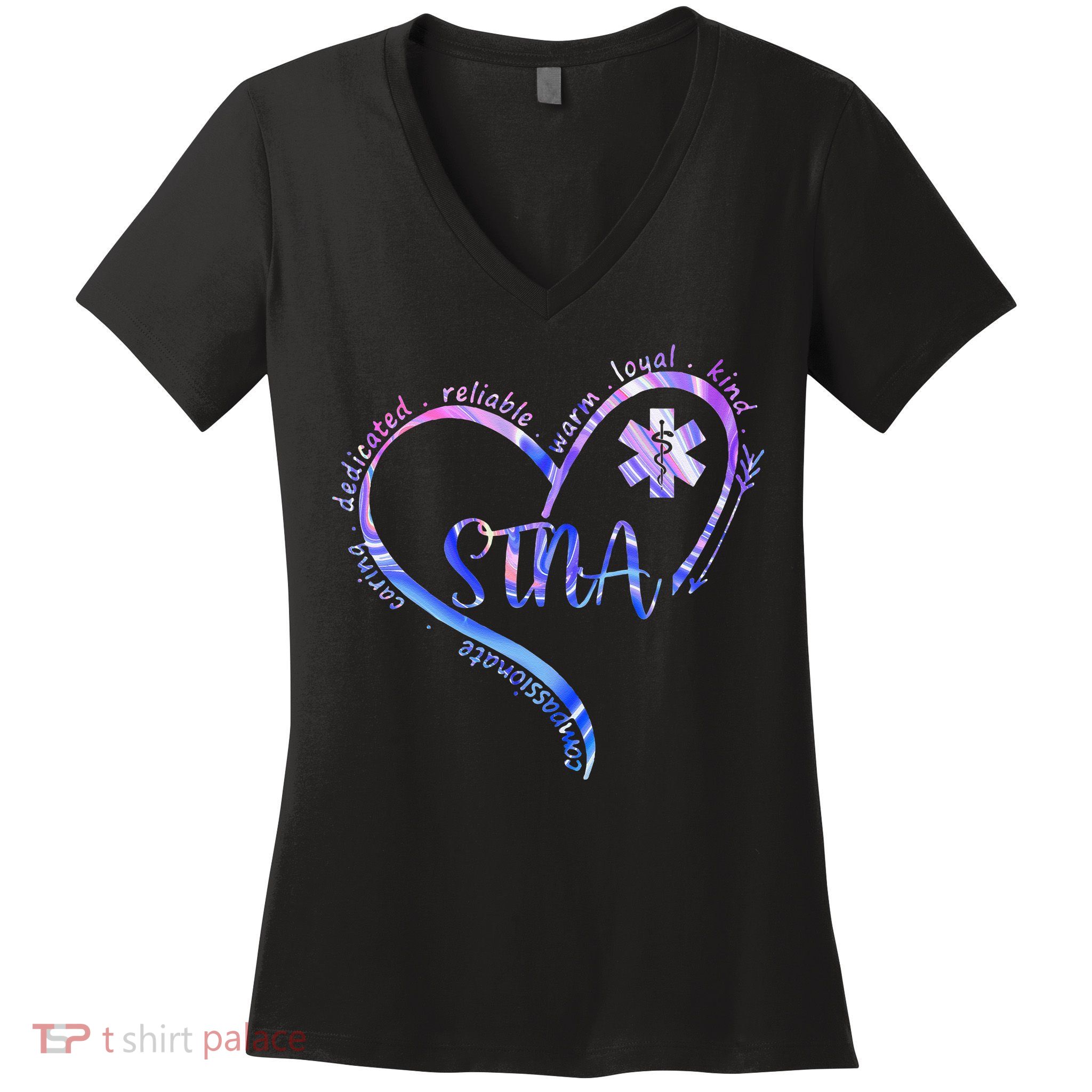 STNA Compassionate State Tested Nursing Assistant NURSE DAY Women's V-Neck T-Shirt
