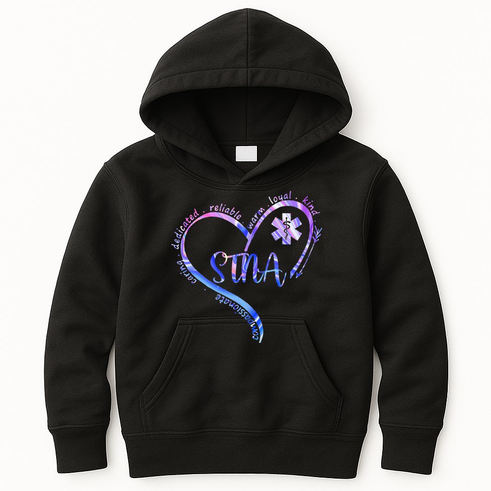 STNA Compassionate State Tested Nursing Assistant NURSE DAY Kids Hoodie