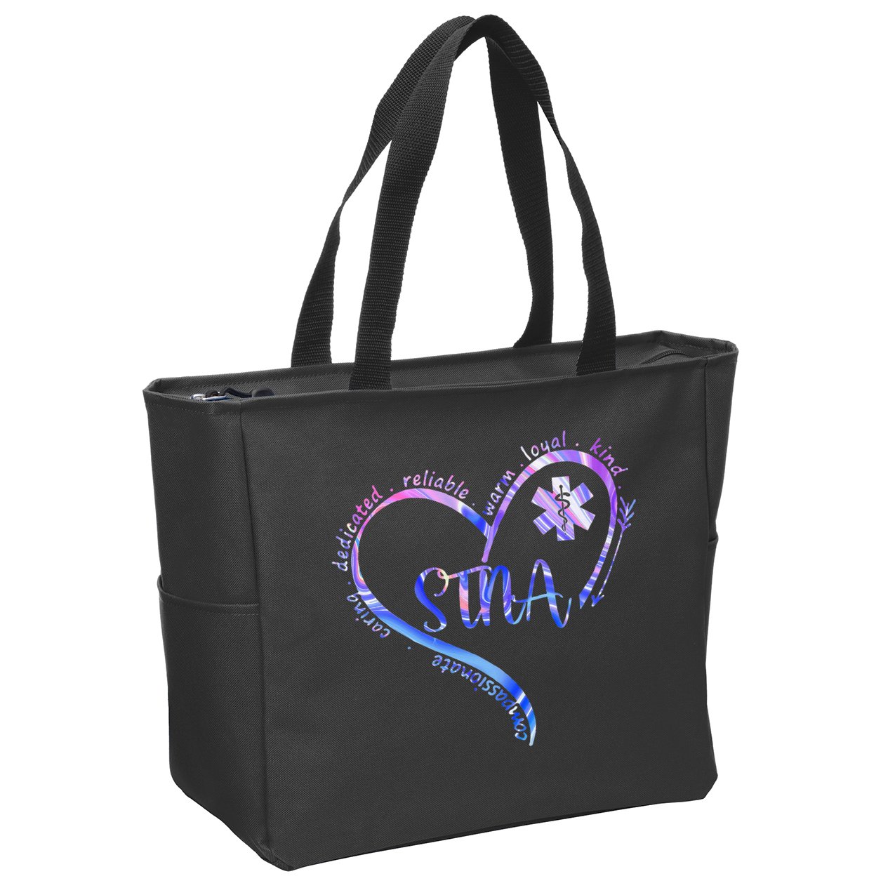 STNA Compassionate State Tested Nursing Assistant NURSE DAY Zip Tote Bag