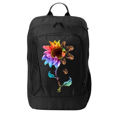 Sunflower Cocker Spaniel Head Funny Dog Long Sleeve City Backpack