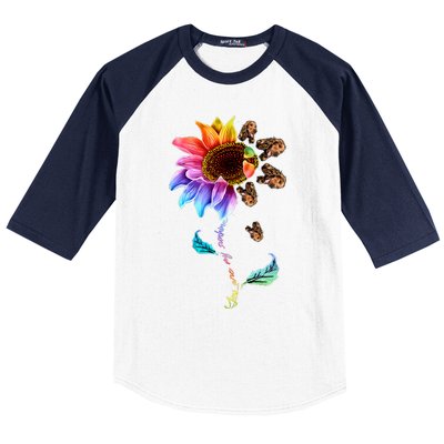 Sunflower Cocker Spaniel Head Funny Dog Long Sleeve Baseball Sleeve Shirt