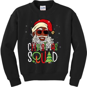 Santa Christmas Squad Black African American Pajamas Kids Sweatshirt