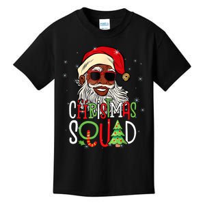 Santa Christmas Squad Black African American Pajamas Kids T-Shirt