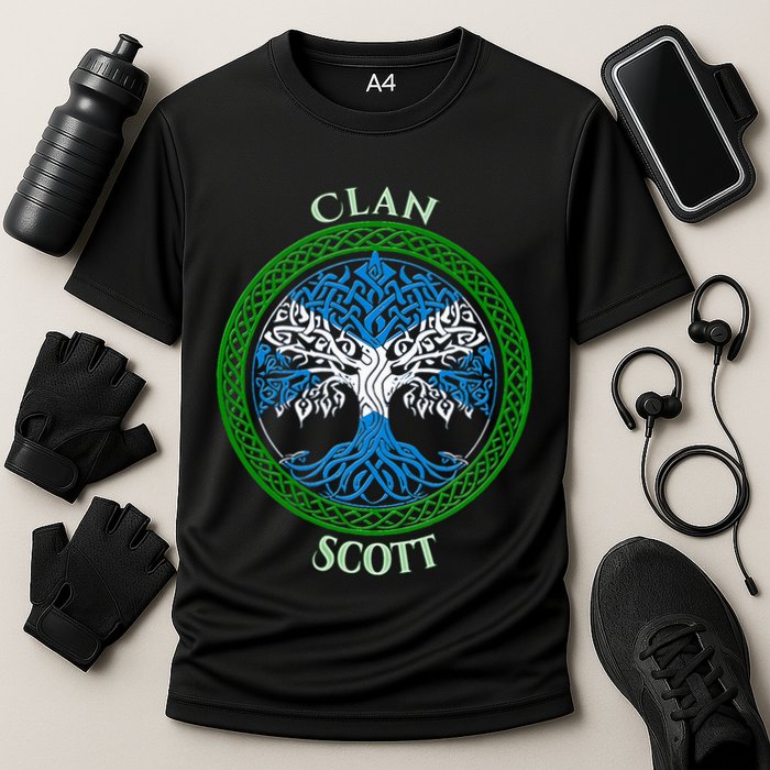 Scott Clan Scottish Family Cooling Performance Crew T-Shirt