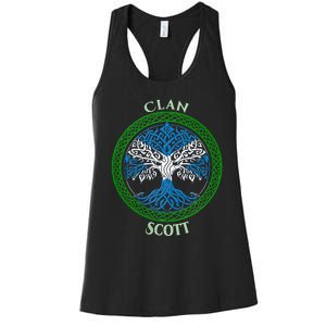 Scott Clan Scottish Family Women's Racerback Tank