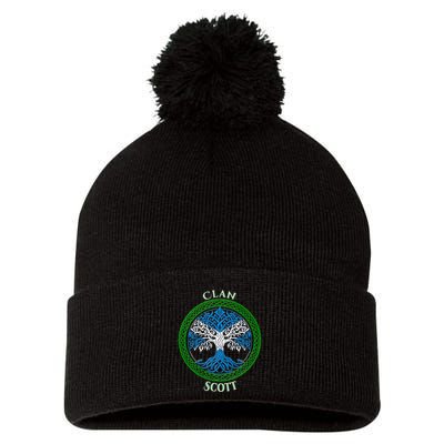 Scott Clan Scottish Family Pom Pom 12in Knit Beanie