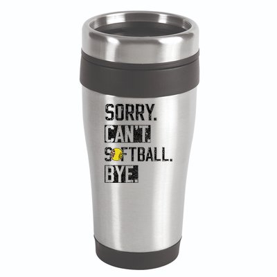 Sorry Can't softball Bye Funny softball Player vintage 16oz Travel Tumbler