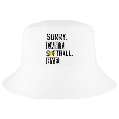 Sorry Can't softball Bye Funny softball Player vintage Cool Comfort Performance Bucket Hat