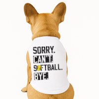 Sorry Can't softball Bye Funny softball Player vintage Doggie Tank